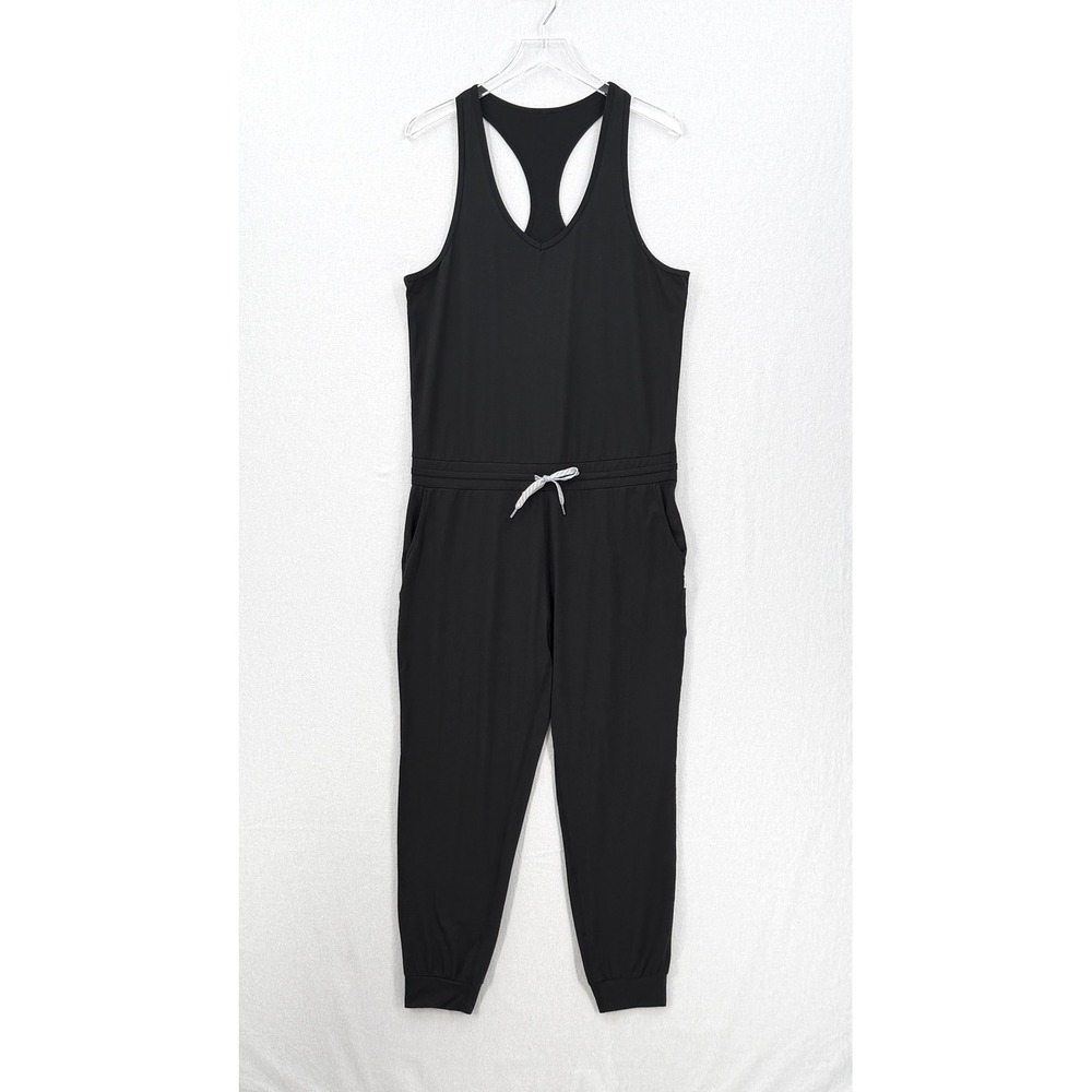 Vuori Jumpsuit Womens Large Black Performance Activewear Racerback Jogger - Picture 3 of 16
